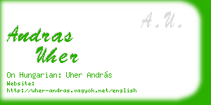 andras uher business card